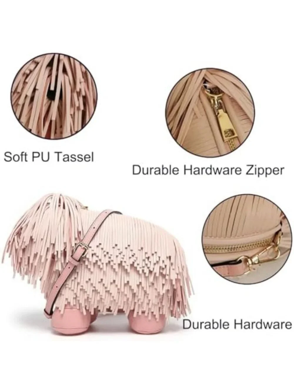 Cute Dog-Shaped Crossbody Bag | Unique PU Leather Shoulder Handbag for Women